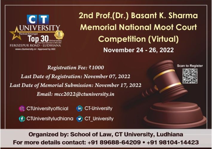 SCHOOL OF LAW REPRESENTED CT UNIVERSITY IN PUNJAB YOUTH CONFERENCE